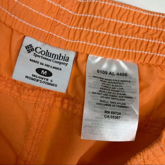 Columbia | Orange Elastic Nylon Quick Dry Shorts M - Picture 3 of 4